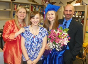 family at graduation